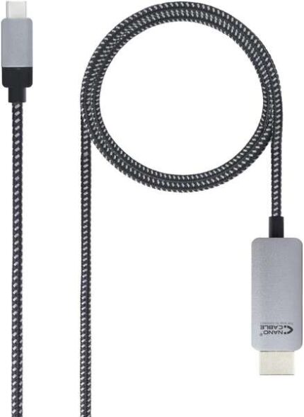 Nanocable Cavo convertitore da USB-C maschio a HDMI maschio 3 m - Colore nero/argento