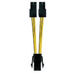 Nanocavo Cavo di alimentazione per microprocessore da 4 pin femmina a 4+4 pin maschio 0