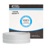 Nanocavo Bobina di cavo di rete rigido RJ45 Cat.6 FTP AWG24 100 m - Colore grigio
