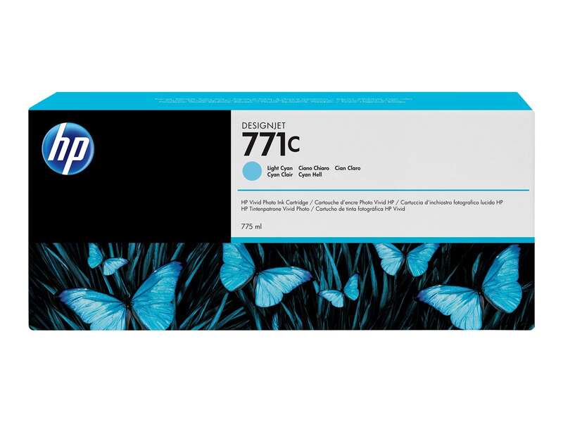 Cartuccia d'inchiostro originale HP 771C Cyan Light - B6Y12A Cartuccia d'inchiostro originale HP 771C Cyan Light - B6Y12A