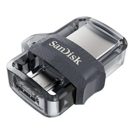 Sandisk Ultra Dual Drive m3.0 Memoria USB 3.0 e Micro USB 128 GB - Fino a 150 MB/s in lettura - Colore trasparente/nero (pendrive)