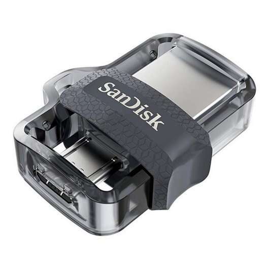 Sandisk Ultra Dual Drive m3.0 Memoria USB 3.0 e Micro USB 128 GB - Fino a 150 MB/s in lettura - Colore trasparente/nero (pendrive) Sandisk Ultra Dual Drive m3.0 Memoria USB 3.0 e Micro USB 128 GB - Fino a 150 MB/s in lettura - Colore trasparente/nero (pendrive)