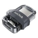 Sandisk Ultra Dual Drive m3.0 Memoria USB 3.0 e Micro USB 256 GB - Fino a 150 MB/s in lettura - Colore trasparente/nero (pendrive)
