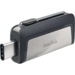 Sandisk Ultra Dual Memoria USB-C e USB-A 128 GB - Fino a 150 MB/s in lettura - Design metallico - Colore acciaio/nero (pendrive)
