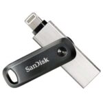 Sandisk IXpand Go Memoria USB 3.0 e Lightning 128 GB - Design in metallo/plastica - Colore acciaio/nero (pendrive)