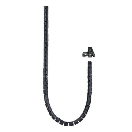 Nanocavo Organizzatore di cavi flessibile 25 mm - Lunghezza 1 m - Colore nero