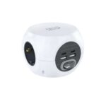 Nanocavo Base con 3 prese di tipo F + 2x USB-A e 2x USB-C con interruttore - Cavo da 1