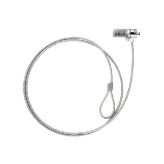 Tooq Cavo di sicurezza universale con combinazione per laptop - Blocco a 4 cifre - Acciaio 4 Tooq Cavo di sicurezza universale con combinazione per laptop - Blocco a 4 cifre - Acciaio 4
