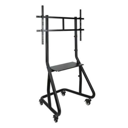 Tooq Supporto da pavimento con ruote per schermi da 60"-105" - Blocco ruote - Sistema antifurto - Gestione cavi - Peso massimo 100 kg - VESA 1000X600 mm - Colore nero