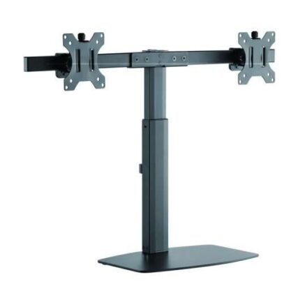 Tooq Supporto da tavolo per 2 monitor da 17"-27" - Regolazione dell'altezza tramite pistone a gas - Gestione dei cavi - Peso massimo 6 kg per braccio - VESA 100x100 mm