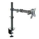 Tooq Supporto da tavolo con braccio articolato per monitor da 13"-32" - Girevole e inclinabile - Gestione dei cavi - Peso massimo 8 kg - VESA 100x100 mm - Colore nero