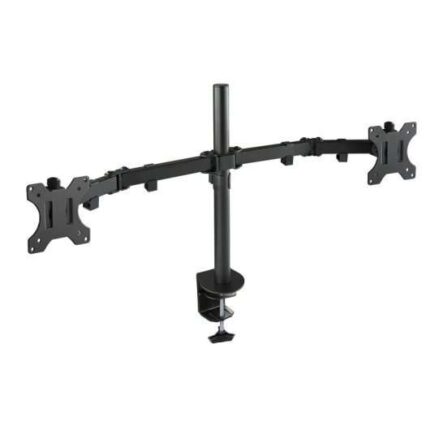 Tooq Supporto da tavolo con bracci articolati per 2 monitor da 13"-32" - Girevole e inclinabile - Gestione dei cavi - Peso massimo 8 kg per braccio - VESA 100x100 mm