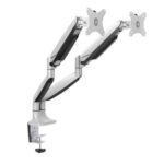 Tooq Supporto da tavolo con bracci articolati per 2 monitor da 13"-32" - Girevole e inclinabile - Pistone a gas - Peso massimo 9 kg per braccio - VESA 100x100 mm