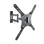 Tooq Supporto a parete con braccio articolato per TV da 23"-55" - Girevole e inclinabile - Gestione dei cavi - Peso massimo 30 kg - VESA 400x400 mm - Colore nero