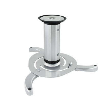Tooq Supporto universale da soffitto per proiettore - Inclinabile e girevole - Peso massimo 10 kg - Colore argento