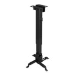 Tooq Supporto universale da soffitto per proiettore - Inclinabile e girevole - Peso massimo 20 kg - Colore nero