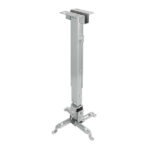 Tooq Supporto universale da soffitto per proiettore - Inclinabile e girevole - Peso massimo 20 kg - Colore argento