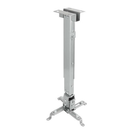 Tooq Supporto universale da soffitto per proiettore - Inclinabile e girevole - Peso massimo 20 kg - Colore argento