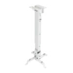 Tooq Supporto universale da soffitto per proiettore - Inclinabile e girevole - Peso massimo 20 kg - Colore bianco