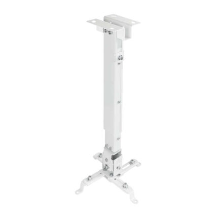 Tooq Supporto universale da soffitto per proiettore - Inclinabile e girevole - Peso massimo 20 kg - Colore bianco