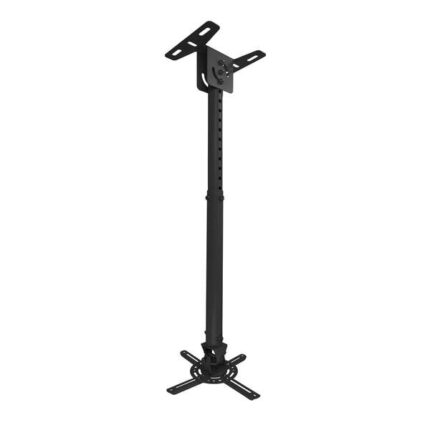 Tooq Supporto da soffitto per proiettore - Inclinabile e girevole - Adatto per soffitti inclinati - Peso massimo 20 kg - Colore nero