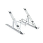 Tooq Supporto per laptop fino a 15" - 7 livelli di altezza - Pieghevole - Base antiscivolo - Peso massimo 5 kg - Colore argento