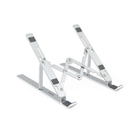 Tooq Supporto per laptop fino a 15" - 7 livelli di altezza - Pieghevole - Base antiscivolo - Peso massimo 5 kg - Colore argento
