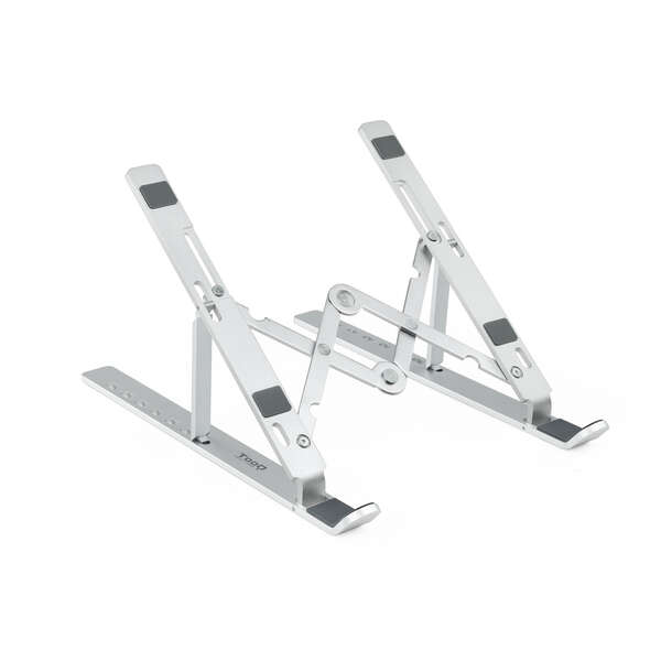 Tooq Supporto per laptop fino a 15" - 7 livelli di altezza - Pieghevole - Base antiscivolo - Peso massimo 5 kg - Colore argento Tooq Supporto per laptop fino a 15" - 7 livelli di altezza - Pieghevole - Base antiscivolo - Peso massimo 5 kg - Colore argento