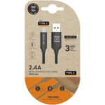 TechOneTech Cavo USB-A maschio a USB-C maschio 1 m - Rivestito in nylon intrecciato