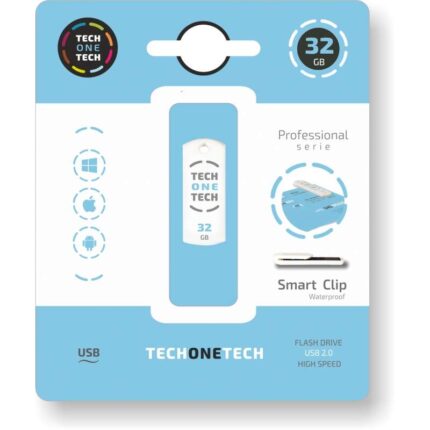 TechOneTech Pro Smart Clip Memoria USB 2.0 32 GB (Pendrive)