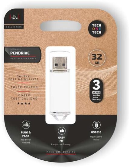 TechOneTech Basic Memoria USB 2.0 da 32 GB (pendrive)