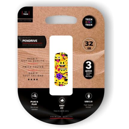 TechOneTech Clip Tech Emoji Collage Memoria USB 2.0 32 GB (chiavetta USB)