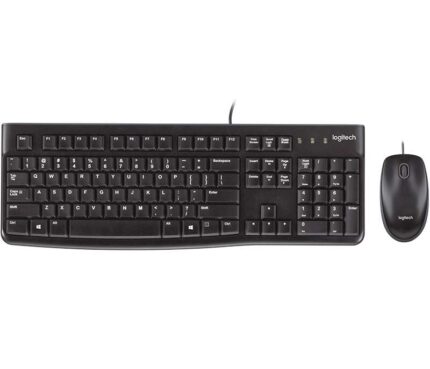 Logitech MK120 Pack USB Tastiera + Mouse 1000dpi 3 pulsanti - Utilizzo ambidestro - Colore nero