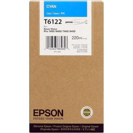 Cartuccia d'inchiostro originale Epson T6122 Ciano - C13T612200