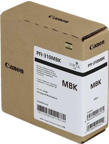 Cartuccia d'inchiostro originale Canon PFI310 Nero opaco - 2358C001 Cartuccia d'inchiostro originale Canon PFI310 Nero opaco - 2358C001