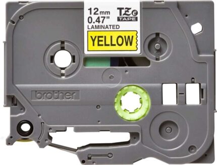 Brother TZe631 Nastro laminato originale per etichette - Testo nero su sfondo giallo - Larghezza 12 mm x 8 metri
