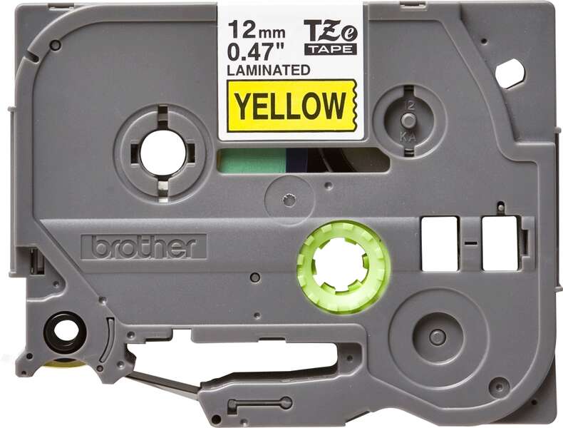Brother TZe631 Nastro laminato originale per etichette - Testo nero su sfondo giallo - Larghezza 12 mm x 8 metri Brother TZe631 Nastro laminato originale per etichette - Testo nero su sfondo giallo - Larghezza 12 mm x 8 metri