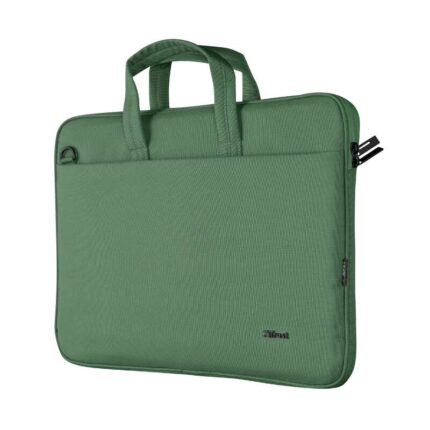 Trust Bologna Custodia per laptop fino a 16" - Realizzata con materiali riciclati - Scomparto esterno - Imbottitura - Maniglia e tracolla per il trasporto