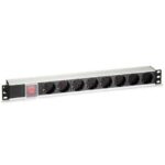 Cromad Regolatore 8 Shuckos per montaggio su rack 19" 1U - Interruttore On/Off - Alloggiamento in alluminio - Cavo da 1