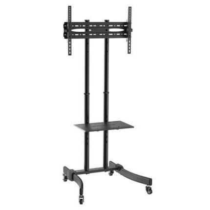 Cromad Supporto da pavimento con ruote per TV 37"-70" - Blocco ruote - Vassoio multiuso - Peso max 40 kg - VESA 600X400 mm