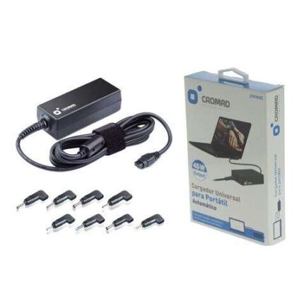 Cromad Caricabatterie universale automatico per laptop 45W - 8 connettori diversi