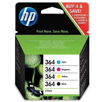 HP 364 Confezione da 4 cartucce d'inchiostro originali - N9J73AE
