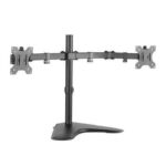 Cromad Supporto da tavolo con bracci articolati per 2 monitor da 13"-32" - Girevole e inclinabile - Gestione dei cavi - VESA 100x100mm