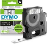 Dymo D1 45013 Nastro per etichette originale per etichettatrice - Testo nero su sfondo bianco - Larghezza 12 mm x 7 metri - S0720530