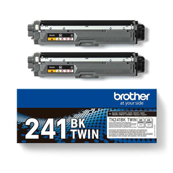 Brother TN241 Nero Confezione da 2 cartucce toner originali - TN241BKTWIN Brother TN241 Nero Confezione da 2 cartucce toner originali - TN241BKTWIN