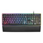 Mars Gaming MK320 Tastiera ibrida USB - Retroilluminazione LED RGB - Poggiamani imbottito - Antighosting - Cavo da 1