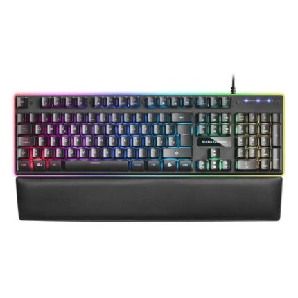 Mars Gaming MK320 Tastiera ibrida USB - Retroilluminazione LED RGB - Poggiamani imbottito - Antighosting - Cavo da 1