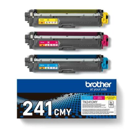 Brother TN241 Confezione da 3 cartucce toner originali - Ciano
