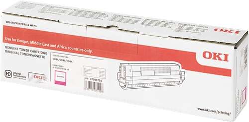 OKI C824/C834/C844 Cartuccia toner originale magenta - 47095702 OKI C824/C834/C844 Cartuccia toner originale magenta - 47095702