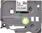 Brother TZe121 Nastro laminato originale per etichette - Testo nero su sfondo trasparente - Larghezza 9 mm x 8 metri